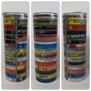 Rock Bands Cassette Tape Collection 20oz Skinny Tumbler
